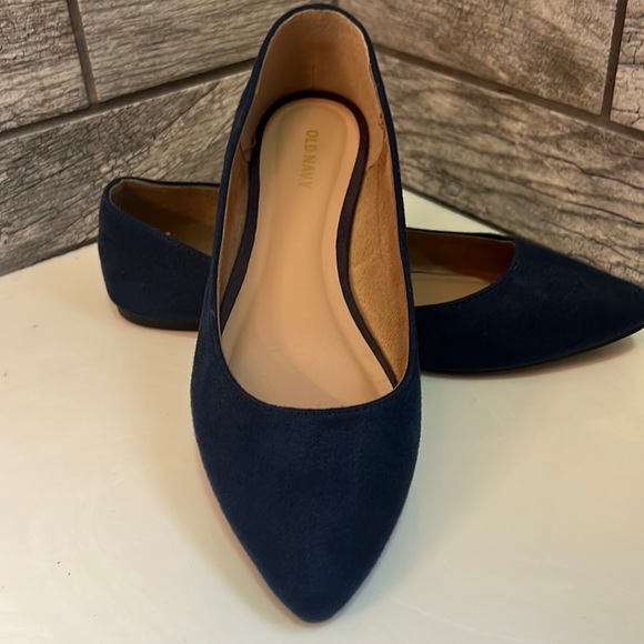 Old Navy Shoes Old Navy Blue Suede Flats Womens Size 75 Poshmark